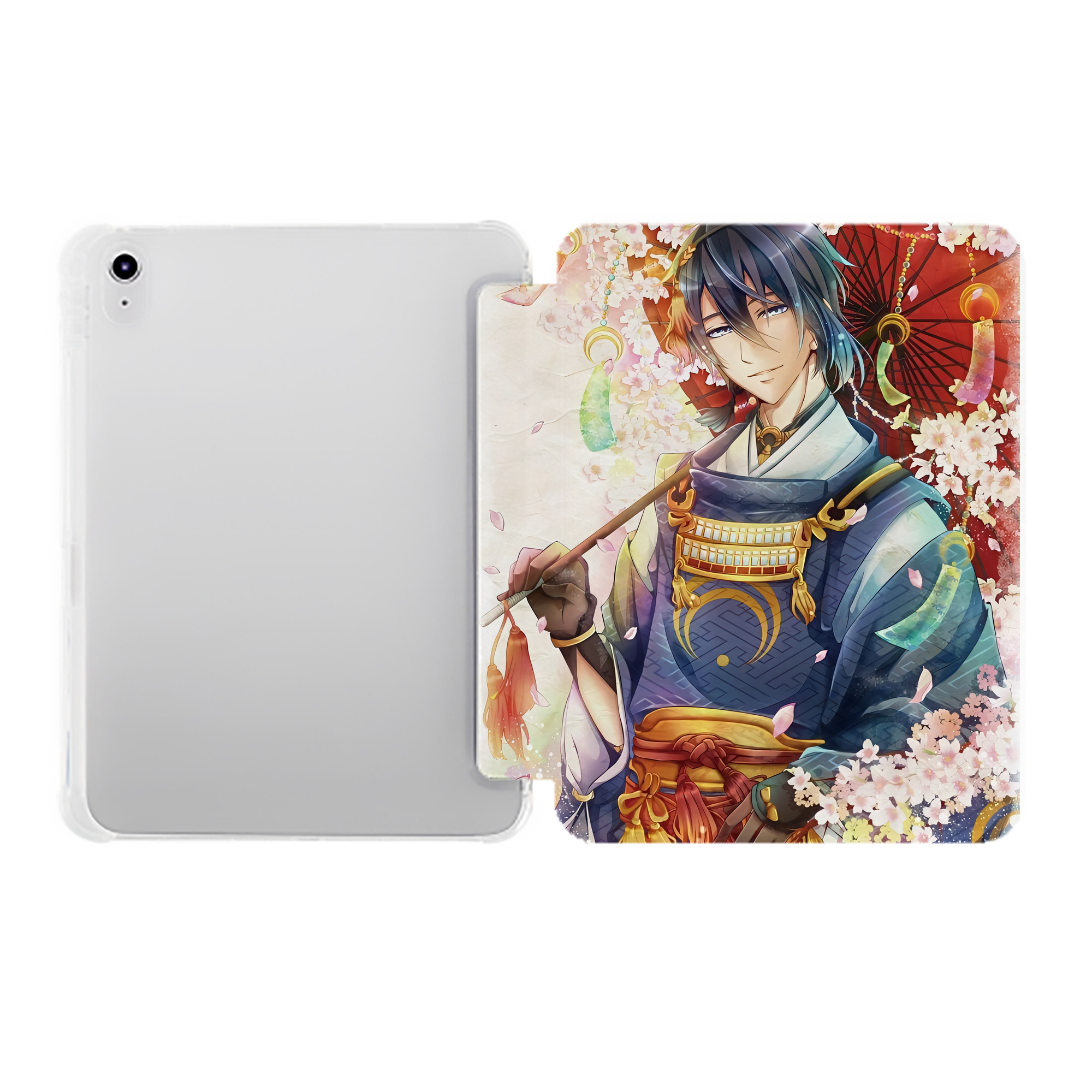 （画像用） 刀剣乱舞 Touken Ranbu IPad ケース ペン収納付き 三つ折りスタンド PUレザー×シリコン 対応機種9.5/10.5/10.9インチ
